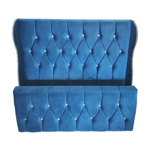 Blue Chesterfield Velvet Finish Bed Frame
