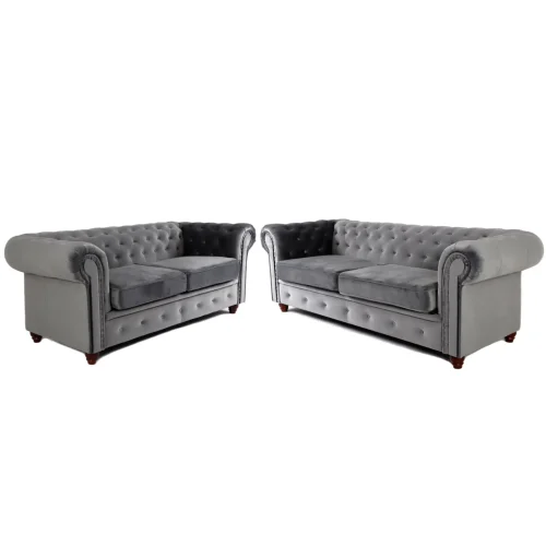 Grey Chesterfield Suite
