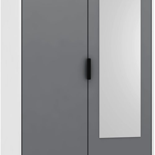 Madrid 2 Door 1 Drawer Mirrored Wardrobe