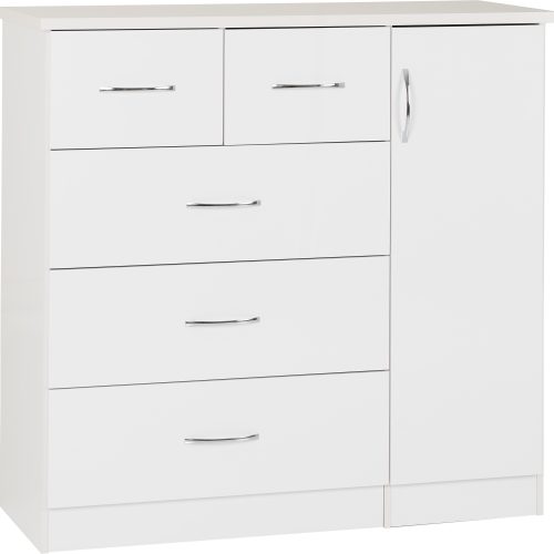 Nevada 5 Drawer Low Wardrobe