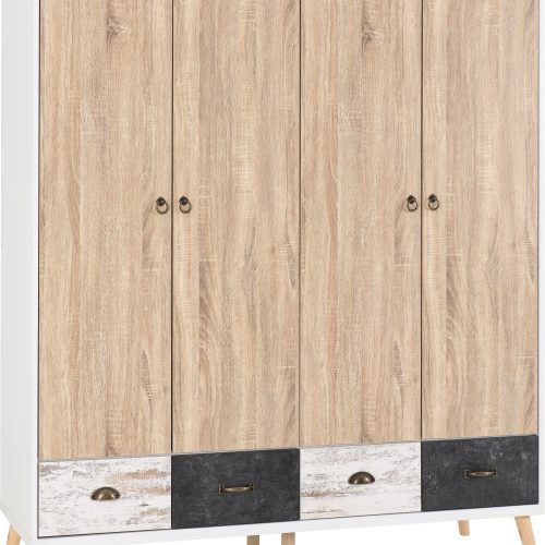 Nordic 4 Door 4 Drawer Wardrobe